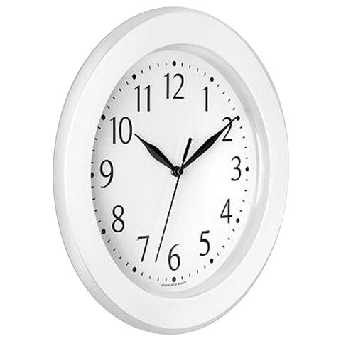 Часы настенные TROYKATIME (TROYKA) 122211201, круг, белые, белая рамка, 30х30х3,8 см