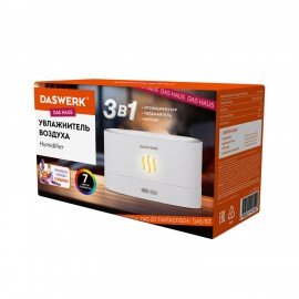 Увлажнитель воздуха "Камин", эффект пламени, 180 мл, Аромамасло в ПОДАРОК, белый, DASWERK, 456846