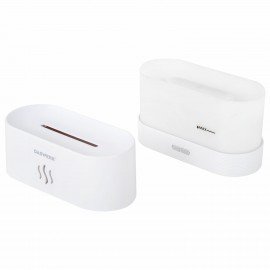 Увлажнитель воздуха "Камин", эффект пламени, 180 мл, Аромамасло в ПОДАРОК, белый, DASWERK, 456846