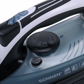 Утюг паровой SONNEN SI-2283, 2400 Вт, керамическое покрытие, антикапля, антинакипь, cиний, 456995