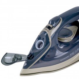 Утюг паровой SONNEN SI-6008, 2200 Вт, керамическое покрытие, антикапля, серебристый/золотой, 456998
