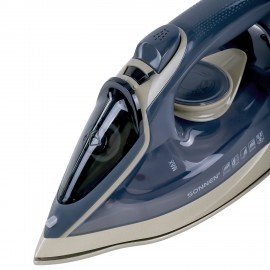 Утюг паровой SONNEN SI-6008, 2200 Вт, керамическое покрытие, антикапля, серебристый/золотой, 456998