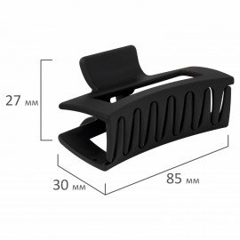 Краб для волос "Геометрия" 8,5 см, soft touch, чёрный MONTE VITA 457002