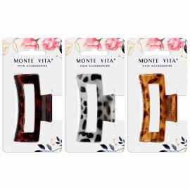 Краб для волос "Сафари" 8,5 см, глянцевый, АССОРТИ, MONTE VITA 457003