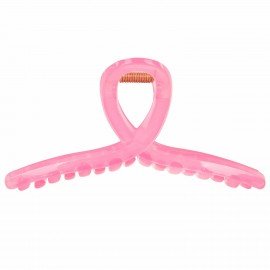 Краб для волос "Петелька", 11 см, глянцевый, розовый MONTE VITA 457007