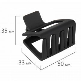 Краб для волос "Геометрия" 5,7 см, soft touch, чёрный MONTE VITA 457009