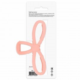 Краб для волос "Бантик", 12,5 см, soft touch, розовый MONTE VITA 457011