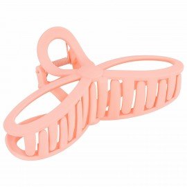 Краб для волос "Бантик", 12,5 см, soft touch, розовый MONTE VITA 457011