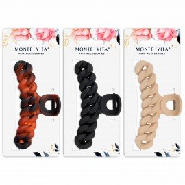 Краб для волос "Цепочка", 11 см, АССОРТИ MONTE VITA 457012