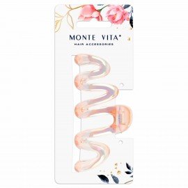 Краб для волос "Волна" 10,5 см, перламутровый, розовый MONTE VITA 457014