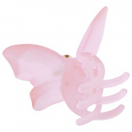 Краб для волос "Бабочка", 8,5 см, матовый, розовый MONTE VITA 457015