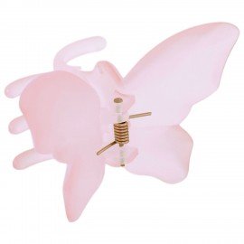 Краб для волос "Бабочка", 8,5 см, матовый, розовый MONTE VITA 457015