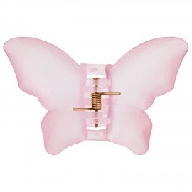 Краб для волос "Бабочка", 8,5 см, матовый, розовый MONTE VITA 457015