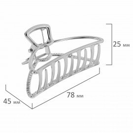 Краб для волос "Месяц", 7,8 см, серебристый MONTE VITA 457016