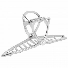 Краб для волос "Петелька", 11 см, с жемчужинкой, серебристый MONTE VITA 457017