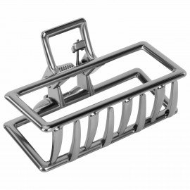 Краб для волос "Геометрия" 4 см, серебристый MONTE VITA 457018