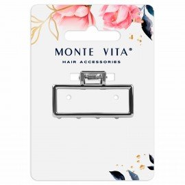 Краб для волос "Геометрия" 4 см, серебристый MONTE VITA 457018