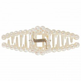 Краб для волос "Петелька" 13 см, жемчужный, MONTE VITA 457020