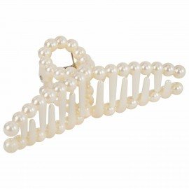 Краб для волос "Петелька" 13 см, жемчужный, MONTE VITA 457020