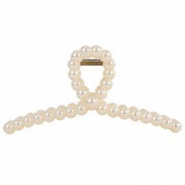 Краб для волос "Петелька" 13 см, жемчужный, MONTE VITA 457020