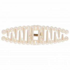 Краб для волос "Петелька" 13 см, жемчужный, MONTE VITA 457020