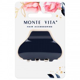 Краб для волос "Сундучок" 6 см, темно-синий, MONTE VITA 457022