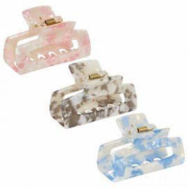 Краб для волос "Геометрия" 6 см, бежево-розовый MONTE VITA 457023