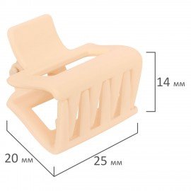Крабы для волос НАБОР 6 шт, 2,5 см, soft touch, АССОРТИ, MONTE VITA 457029