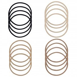 Резинка для волос НАБОР 16 шт, 0,15*14 см, чёрный, коричневый, бежевый, MONTE VITA 457036