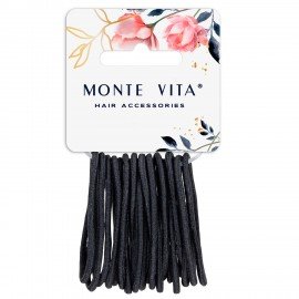 Резинки для волос НАБОР 20 шт, 0,25*14см, чёрный, MONTE VITA 457039
