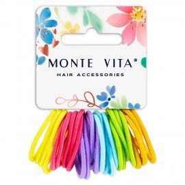 Резинки для волос НАБОР 30 шт, 0,25*9см, разные цвета MONTE VITA 457041