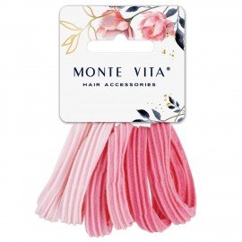 Резинки для волос НАБОР 6 шт, мягкие, big size, оттенки розового MONTE VITA 457051