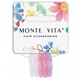 Резинки для волос НАБОР 5 шт, диаметр 2,5 см, пружинка, разные цвета MONTE VITA 457061