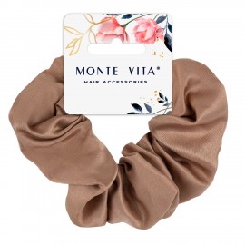 Резинка для волос 5*20 см, скранч, коричневый MONTE VITA 457071