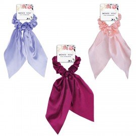 Резинка для волос 8*21 см, скранч, с хвостиками, АССОРТИ, MONTE VITA 457075