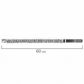 Невидимки для волос НАБОР 2 шт, 5,5 см, со стразами, серебристый MONTE VITA 457098