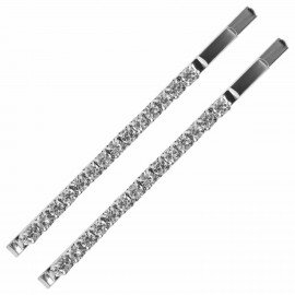 Невидимки для волос НАБОР 2 шт, 5,5 см, со стразами, серебристый MONTE VITA 457098