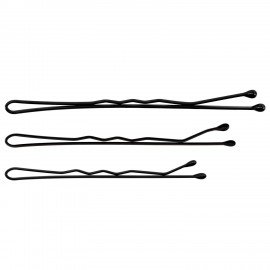 Невидимки для волос НАБОР 60 шт, 4,5 см, 5 см, 6 см, в кейсе, чёрный MONTE VITA 457102