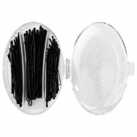 Невидимки для волос НАБОР 60 шт, 4,5 см, 5 см, 6 см, в кейсе, чёрный MONTE VITA 457102