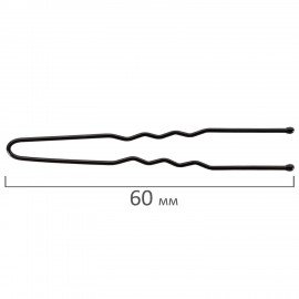 Шпильки для волос НАБОР 20 шт, 6 см, чёрный MONTE VITA 457103