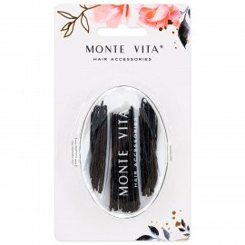 Шпильки для волос НАБОР 60 шт, 4,5 см, 5 см, 6 см, в кейсе, чёрный MONTE VITA 457104