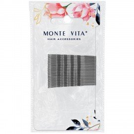Невидимки для волос НАБОР 20 шт, 5,5 см, серебристый MONTE VITA 457105