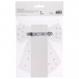 Заколка для волос 16х14 см, баретте с бантом и бусинами, белый MONTE VITA 457120