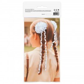 Заколка для волос НАБОР 2 шт, аллигатор, бантик, белый MONTE VITA 457122