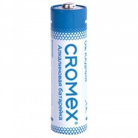 Батарейки алкалиновые "пальчиковые" КОМПЛЕКТ 4 шт., CROMEX Alkaline, AA (LR6, 15A), спайка, 457132