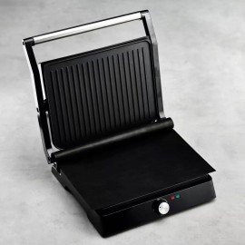 Электрогриль TIMBERK T-EG350M01, 2200 Вт, фиксированные панели, регулировка температуры, черный