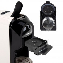 Кофемашина капсульная 3 в 1 для молотого кофе и капсул DOLCE GUSTO и NESPRESSO, SONNEN CM510B, 1450 Вт, 0,6 л, бежевая, 457338