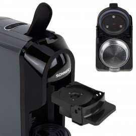 Кофемашина капсульная 3 в 1 для молотого кофе и капсул DOLCE GUSTO и NESPRESSO, SONNEN CM510G,1450 Вт, 0,6 л, графит, 457339
