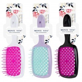 Расческа для волос массажная 20х8,5 см, цвета АССОРТИ MONTE VITA, 457415