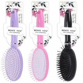 Расческа для волос массажная 23,5х6,5 см, цвета АССОРТИ MONTE VITA, 457417